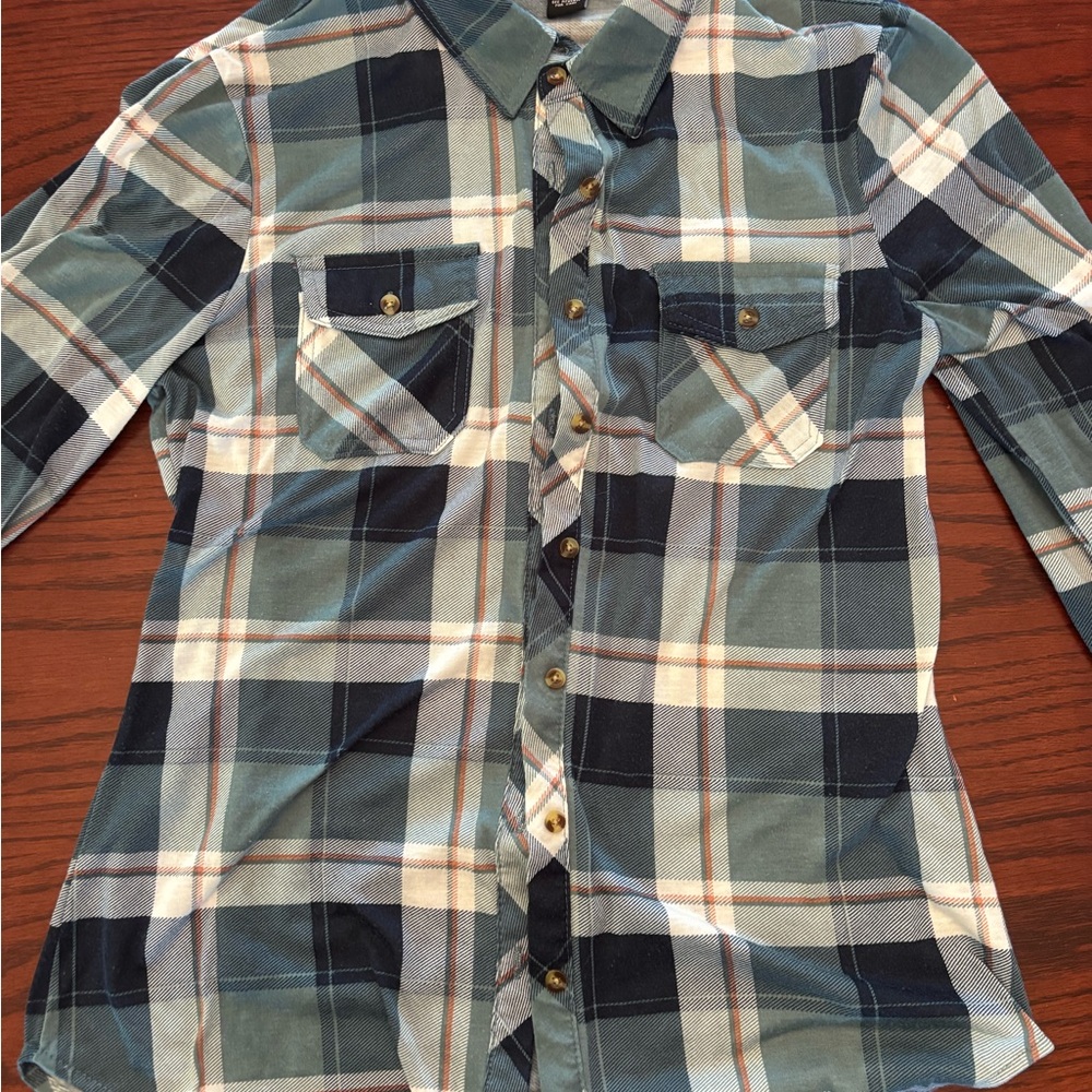 Teal/white/blue light Flannel from Rue21